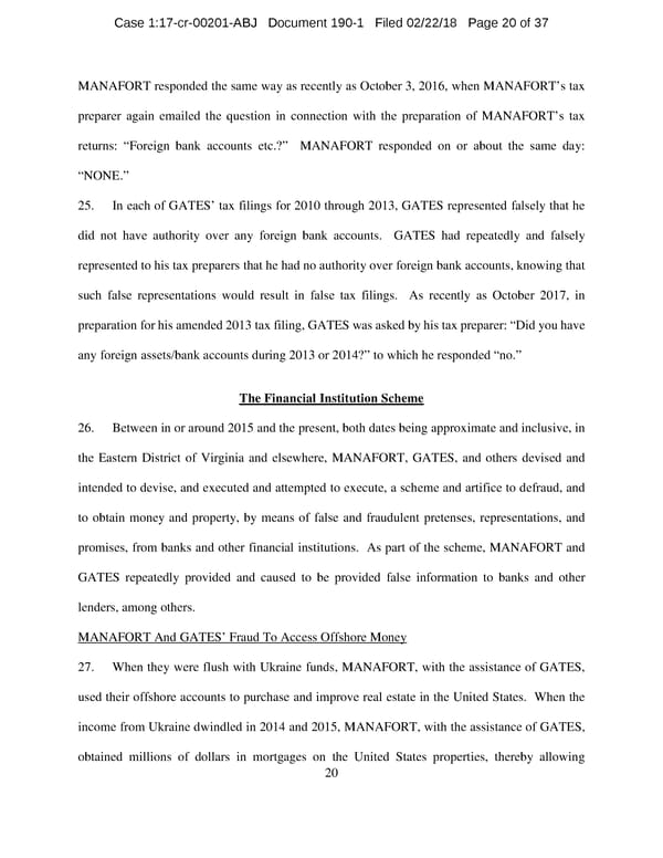 Manafort and Gates superseding indictment - Page 20